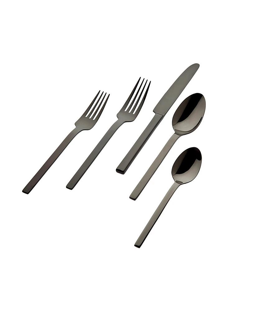 Godinger 18/0 Atlas Mirro black 20-pc Flatware Set, Service for 4