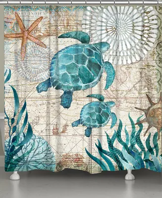 Laural Home Bay Turtles Shower Curtain