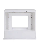 Southern Enterprises Arell Stainless Steel Color Changing Electric Fireplace