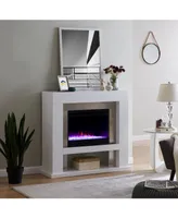 Southern Enterprises Arell Stainless Steel Color Changing Electric Fireplace