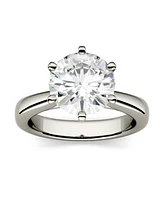 Moissanite Solitaire Engagement Ring 3-1/10 ct. t.w. Diamond Equivalent 14k White or Yellow Gold