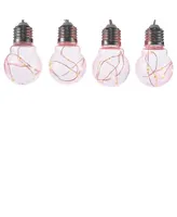 Kurt Adler 4-Light 3-Inch Transparent Edison Bulb Fairie Light Set