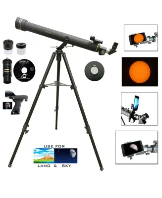 Galileo 800mm x 72mm Day and Night Refractor Telescope Kit with Solar Filter Caps