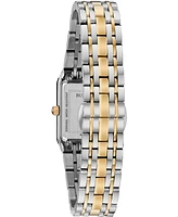 Bulova Women's Futuro Diamond-Accent Two-Tone Stainless Steel Bracelet Watch 20.5x32mm, Created for Macy's