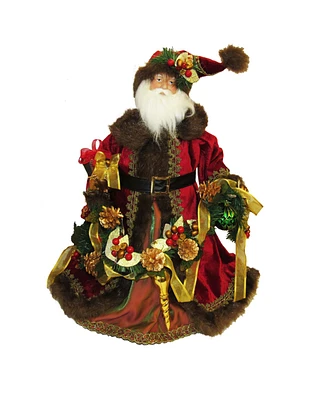 Kurt Adler 23-Inch Fabric Decorated Santa Tablepiece