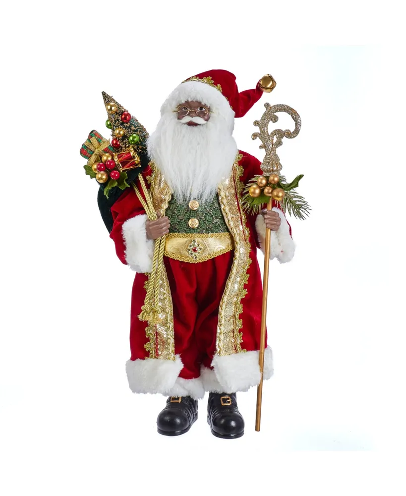 Kurt Adler 18-Inch Kringle Klaus African American Santa