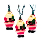 Kurt Adler Ul 10-Light 3-Inch Santa with Tree Light Set