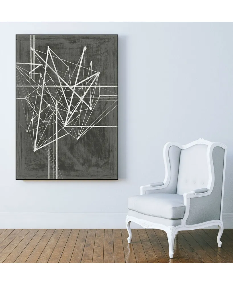 Giant Art 40" x 30" Vertices I Art Block Framed Canvas