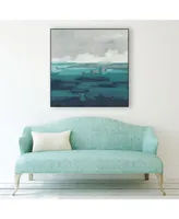 Giant Art 30" x 30" Sea Foam Vista I Art Block Framed Canvas