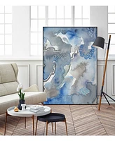 Giant Art 32" x 24" Subtle Blues Ii Art Block Framed Canvas