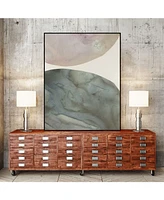 Giant Art 20" x 16" Gravitate Iv Art Block Framed Canvas