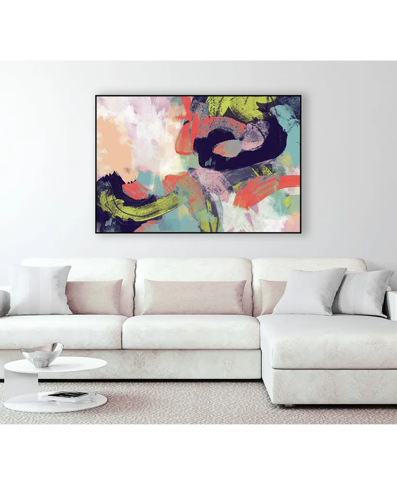 Giant Art 36" x 24" Vibrant Spring Ii Art Block Framed Canvas