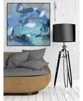 Giant Art 30" x 30" Abstract Blues I Art Block Framed Canvas