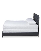 Ansa Fabric Headboard Platform Queen Bed