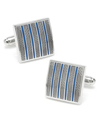 Ox Bull & Trading Co Striped Square Cufflinks