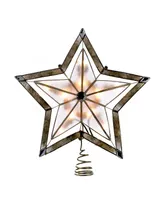 Kurt Adler 10-Inch 5-Point Large Star with Smoke Capiz Treetop