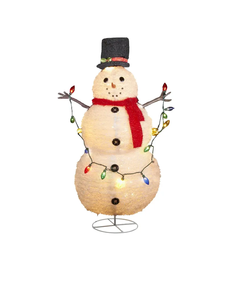 Kurt Adler 48-inch Lighted Collapsible Snowman