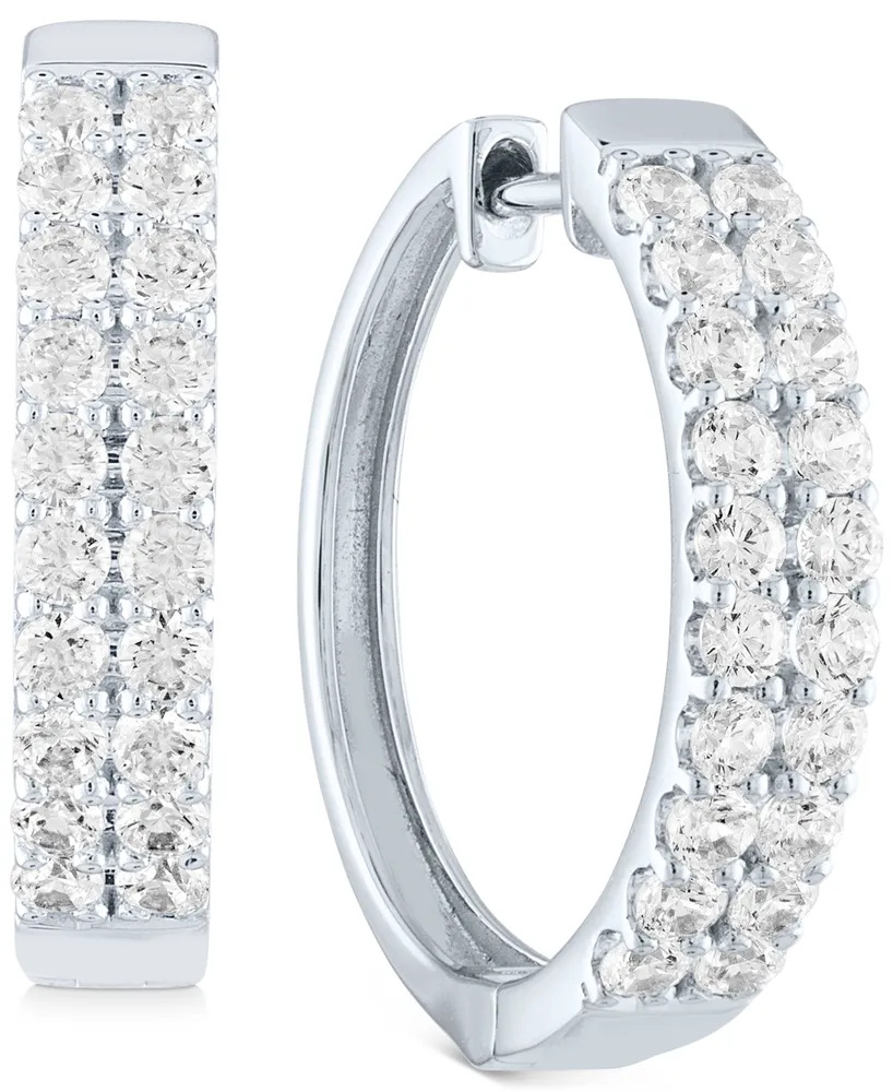 Forever Grown Diamonds Lab-Grown Diamond Hoop Earrings (1 ct. t.w.) in Sterling Silver