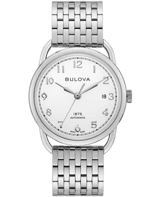 Limtied Edition Bulova Men's Swiss Automatic Joseph Bulova Stainless Steel Bracelet Watch 38.5mm