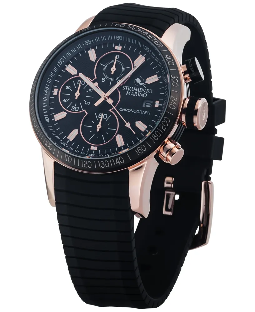 Strumento Marino Men's Admiral Chronograph Silicone Performance Timepiece Watch 45mm