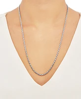 Rope Link 24" Chain Necklace in Sterling Silver