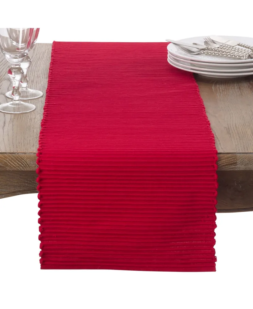 Saro Lifestyle Cotton Mattor Ribbed Table Runner