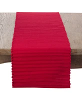 Saro Lifestyle Cotton Mattor Ribbed Table Runner