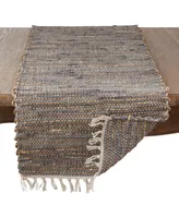 Saro Lifestyle Fringed Chindi Table Runner