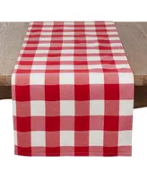 Saro Lifestyle Buffalo Plaid Cotton Blend Table Runner