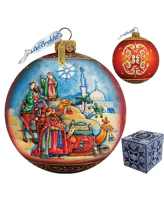 G.DeBrekht Three Kings Ball Glass Ornament