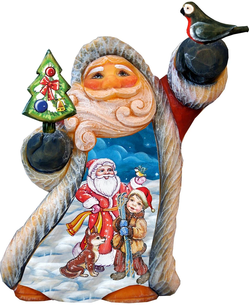 G.DeBrekht Penguin Pals Santa Figurine