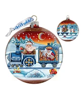 G.DeBrekht Limited Edition Oversized Holiday Express Ball Red Ornament