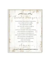 Stupell Industries The Lords Prayer Our Father Rustic Distressed White Wood Look, 10" L x 15" H