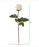 Nearly Natural 20in. Rose Artificial Bud Flower Set of 6