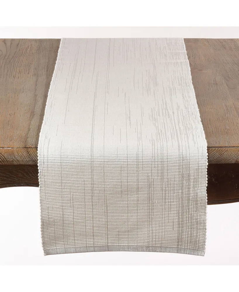 Saro Lifestyle Shimmering Woven Cotton Table Runner