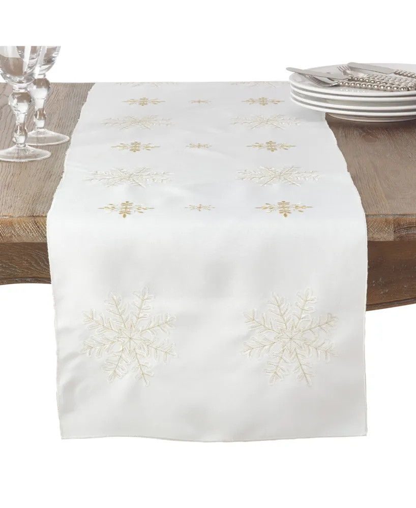 Saro Lifestyle Snowflake Design Runner