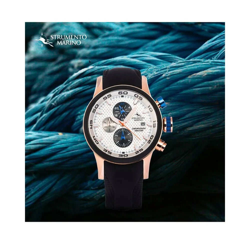 Strumento Marino Men's Speedboat Silicone Performance Timepiece Watch 46mm