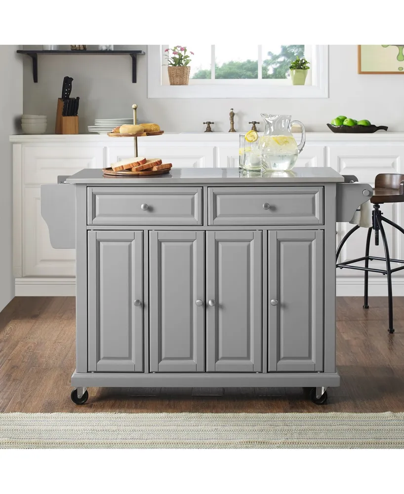 Crosley Stainless Steel Top Kitchen Cart, Island