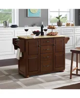 Crosley Eleanor Natural Wood Top Kitchen Island