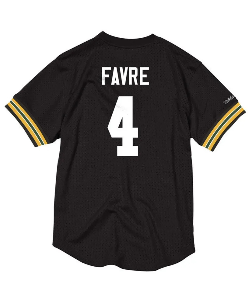 Mitchell & Ness Men's Brett Favre Green Bay Packers Name & Number Mesh Crewneck Top