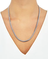 Cuban Link 22" Chain Necklace Sterling Silver or 18k Gold-Plated Over