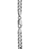 Flat Curb Link 18" Chain Necklace in Sterling Silver