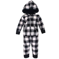 Hudson Baby Baby Boys Hudson Fleece Jumpsuits, Coveralls, and Playsuits 2pk, Christmas Dog, 9-12 Months