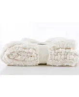 Happycare Textiles Reversible Sherpa Throw Blanket