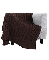 Happycare Textiles Knitted Luxury Chenille Throw, 51" x 67"