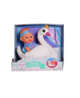 Dream Collection 10" Pretend Play Bath Time Baby Doll With Swan Float