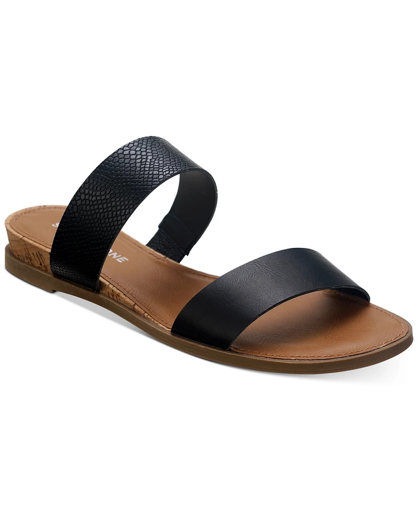 Sun + Stone Women's Easten Double Band Slide Flat Sandals, Created for Macy's