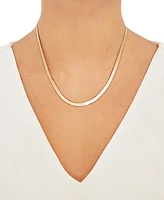 Herringbone 18" Chain Necklace (4.5mm) in 18k Gold-Plated Sterling Silver