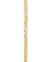 Flat Curb Link 22" Chain Necklace (5mm) 18k Gold-Plated Sterling Silver or