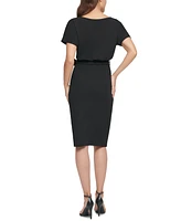 kensie Blouson Wrap Dress